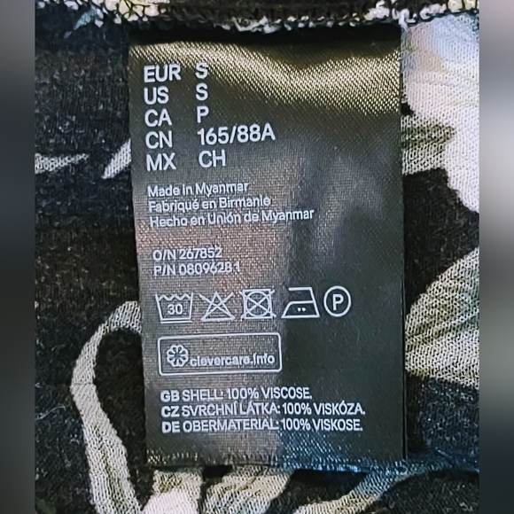 DIVIDED BY H&M TROPICAL FLORAL BEACH WEAR SUMMER COVER UP WOMEN'S SIZE  S - Picture 7 of 8